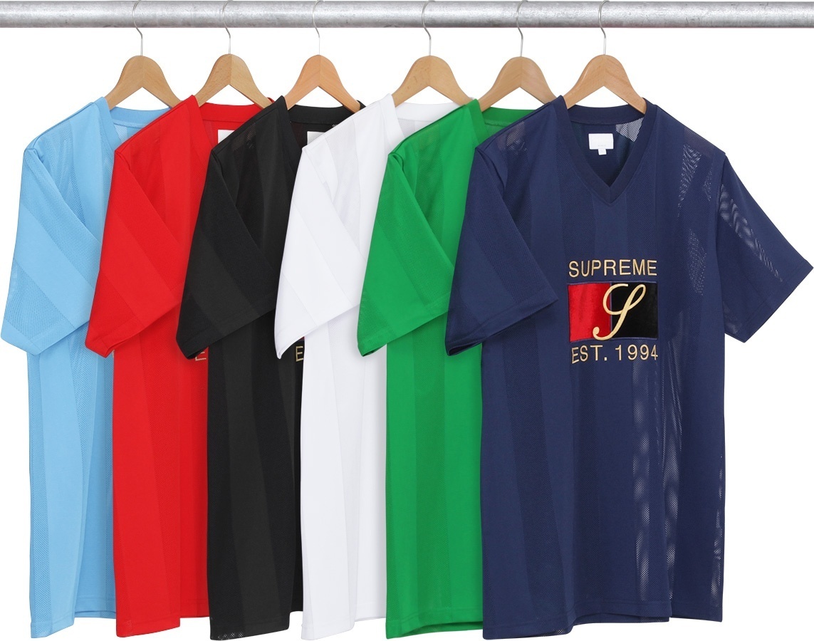 Velvet Logo Mesh Stripe Top